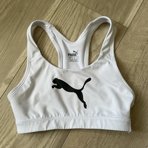Puma Women’s Sports Bra in White - Picture 8 of 8